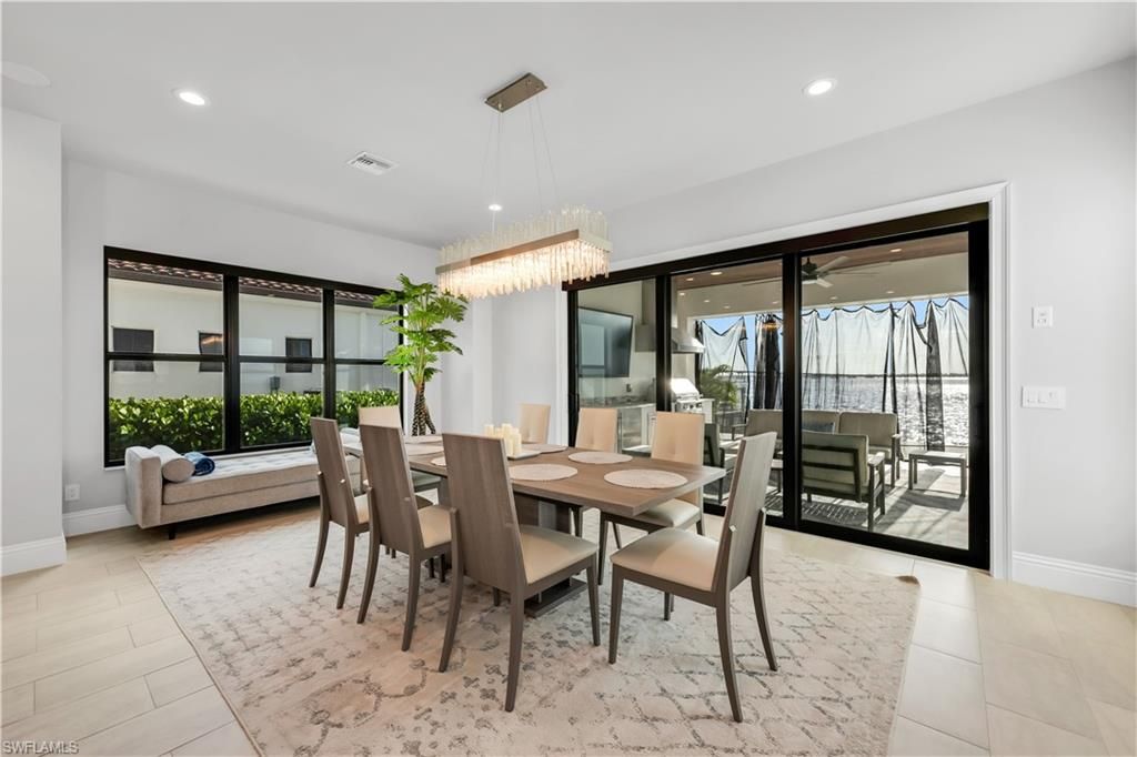 Chandelier, Dining room, Interior, Recessed Lighting