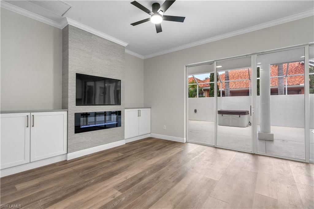 Empty room, Fireplace, Interior, Wood Texture Flooring