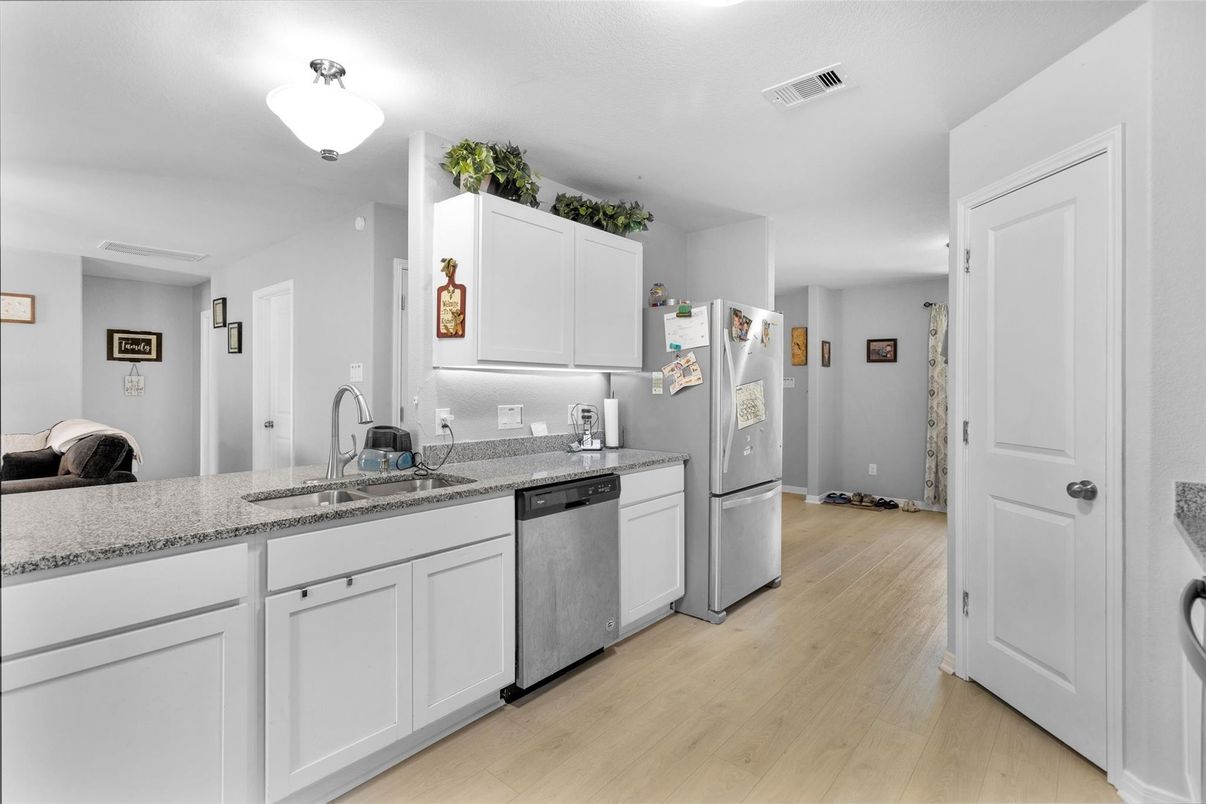 Interior, Kitchen, Wood Texture Flooring