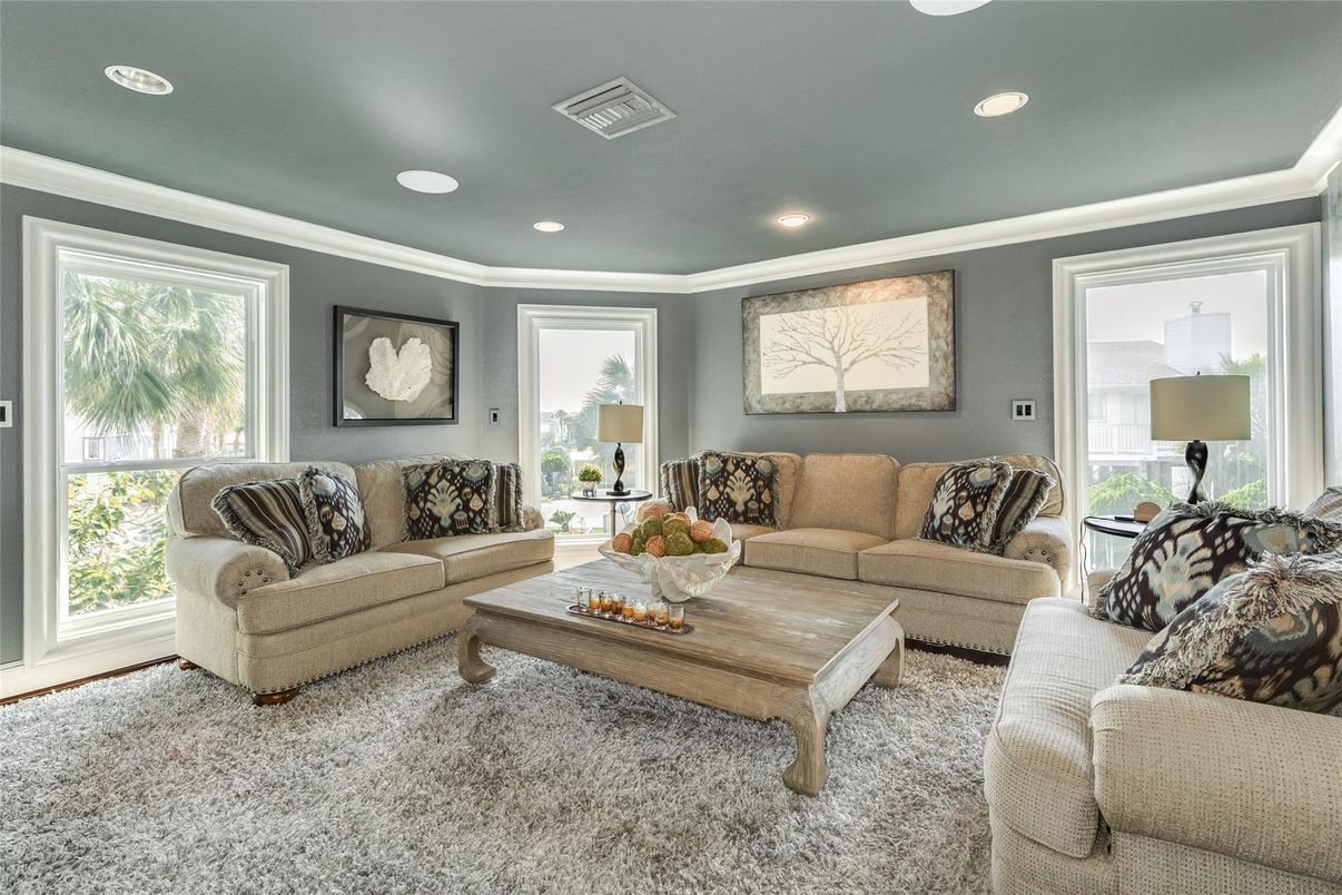 Interior, Living room, Recessed Lighting