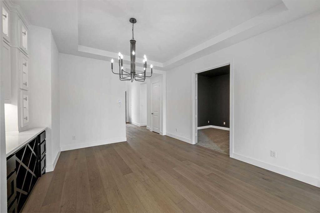 Chandelier, Empty room, Interior, Wood Texture Flooring
