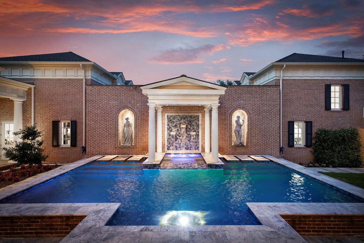 Exterior, Facade, Brick Facade, Pool, French Provincial