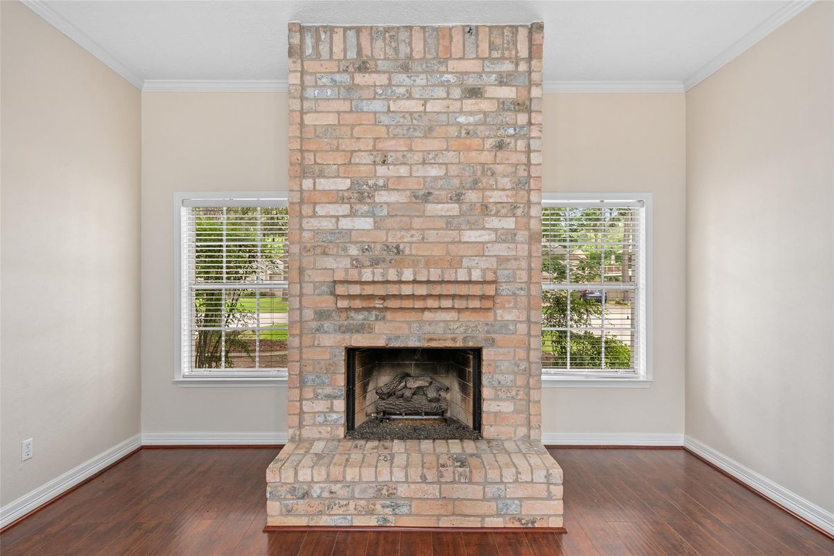 Fireplace, Interior, Wood Texture Flooring