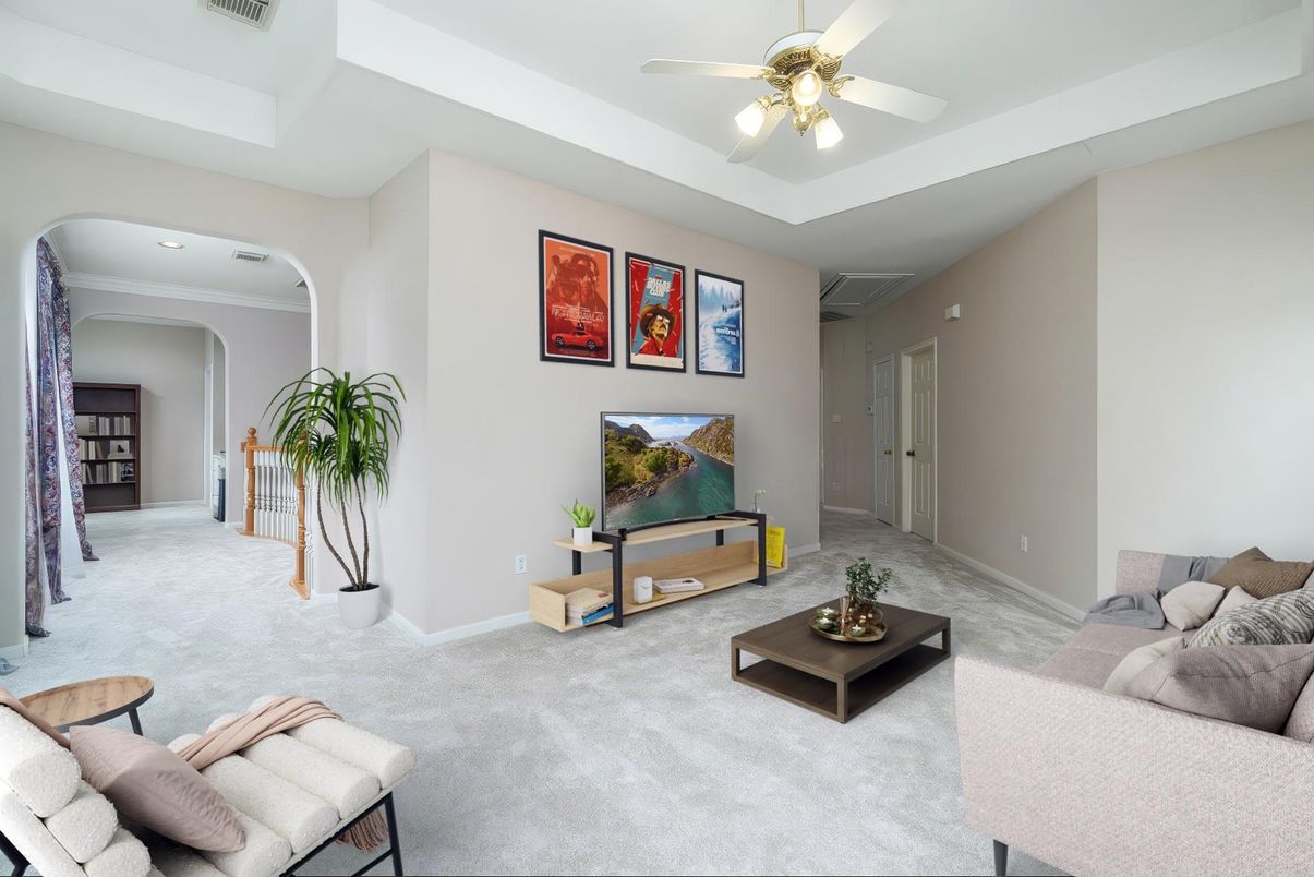 Interior, Living room, Recessed Lighting