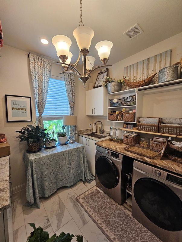 Chandelier, Interior, Marble, Recessed Lighting, Washer