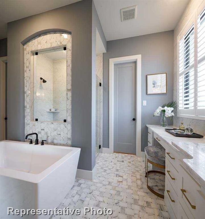 Bathroom, Free Standing Baths, Interior, Marble Walls