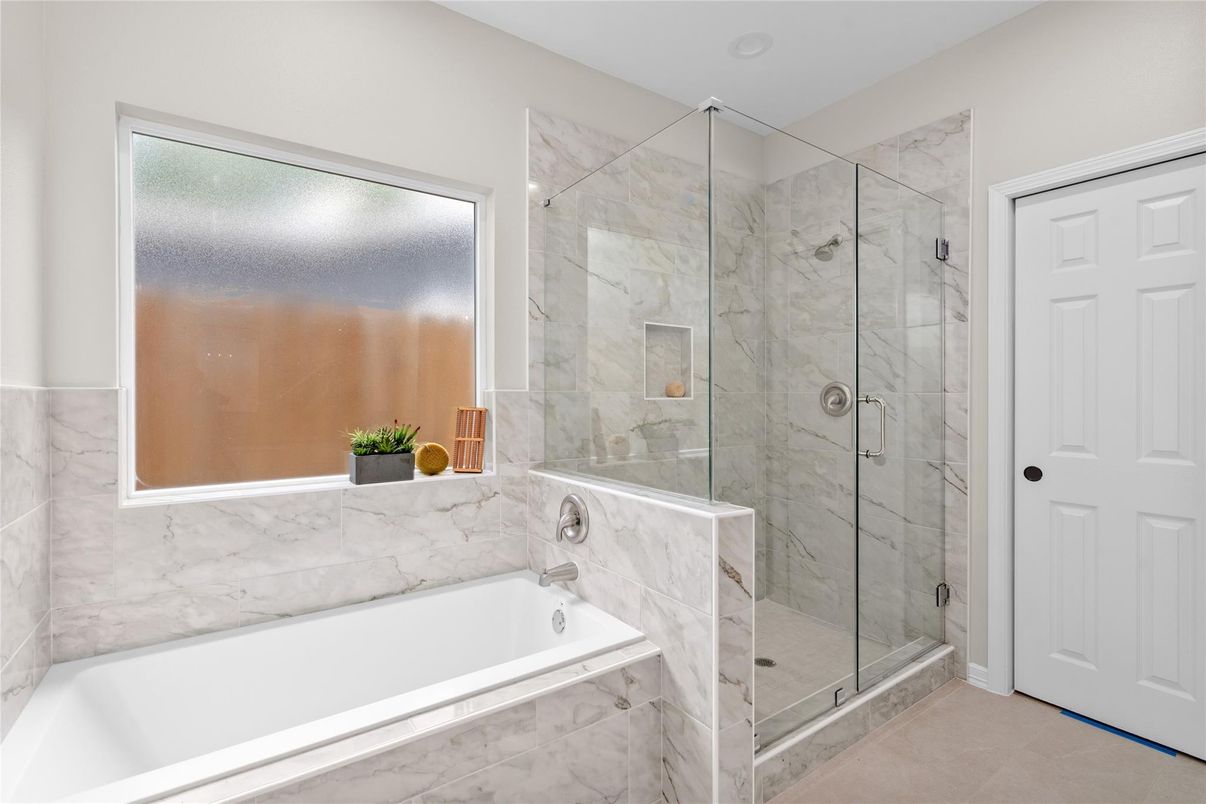 Bathroom, Glass Shower, Interior, Marble Walls