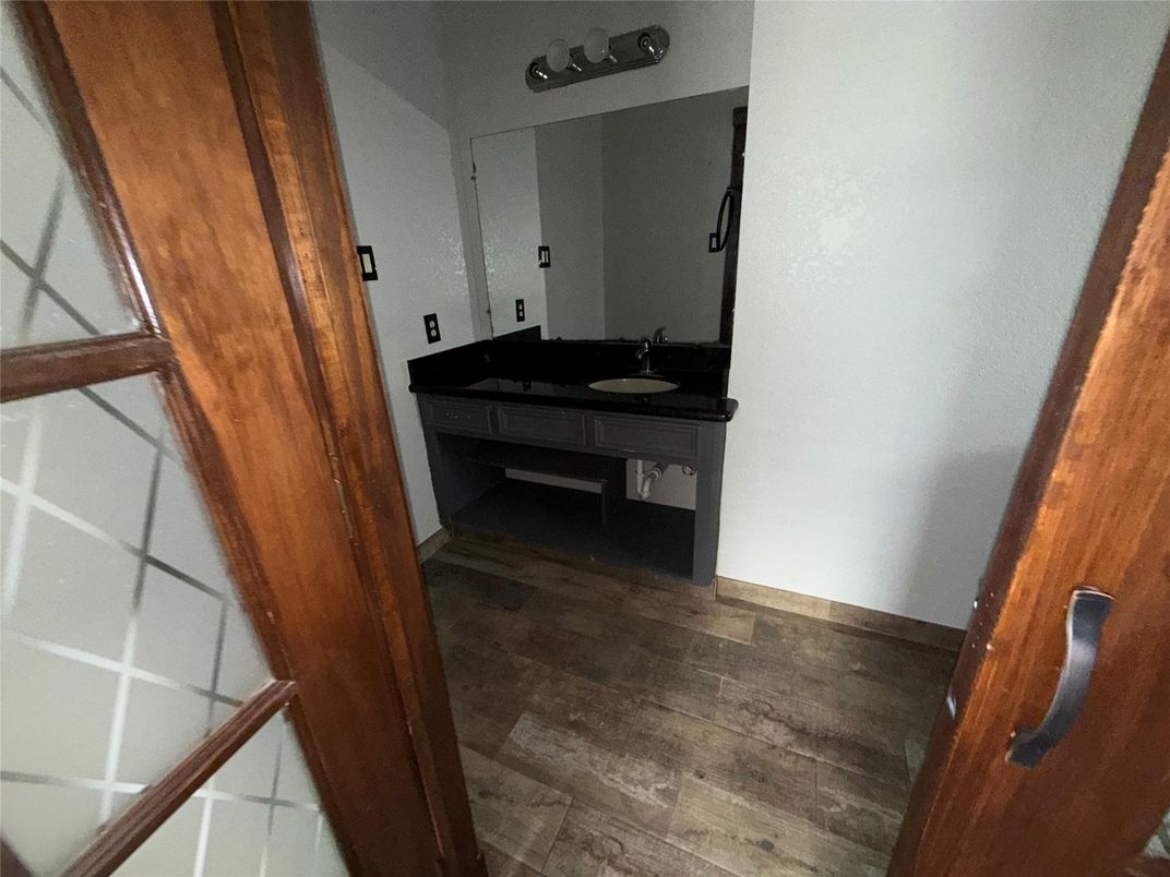 Bathroom, Dual Sink Vanities, Interior, Wood Texture Flooring