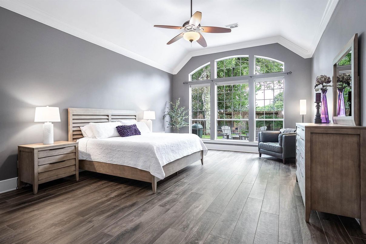 Bedroom, Interior, Wood Texture Flooring