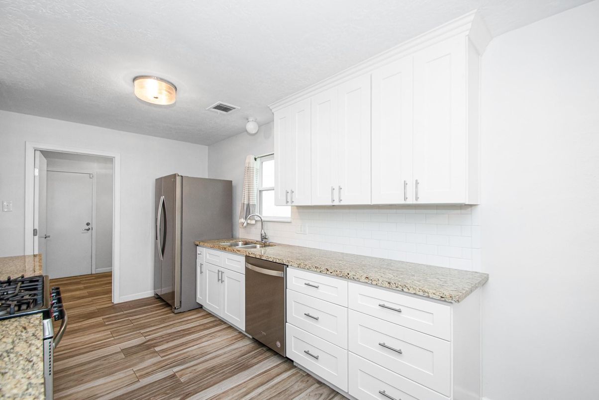 Interior, Kitchen, Wood Texture Flooring