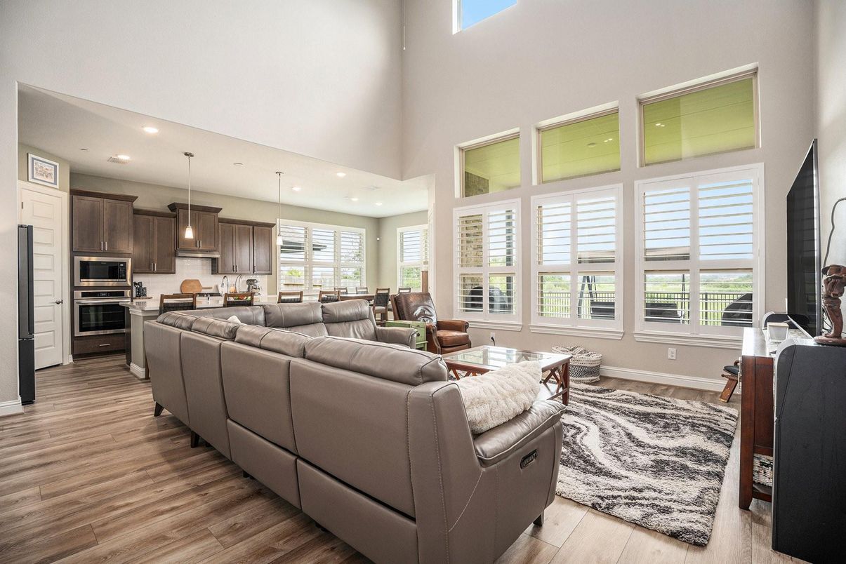 Interior, Kitchen, Living room, Pendant Lights, Recessed Lighting, Stainless Steel Appliances, Wood Texture Flooring