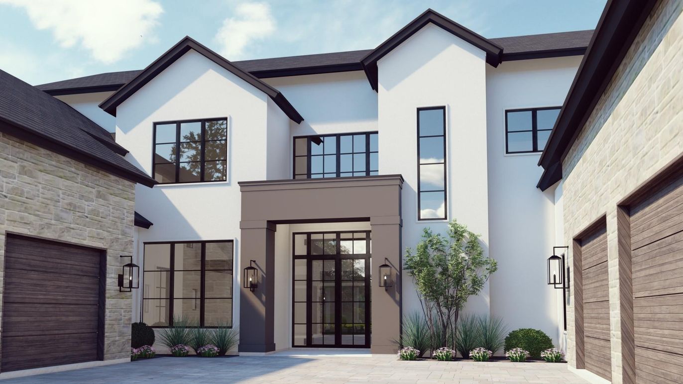 Exterior, Facade, Brick Facade, Modern