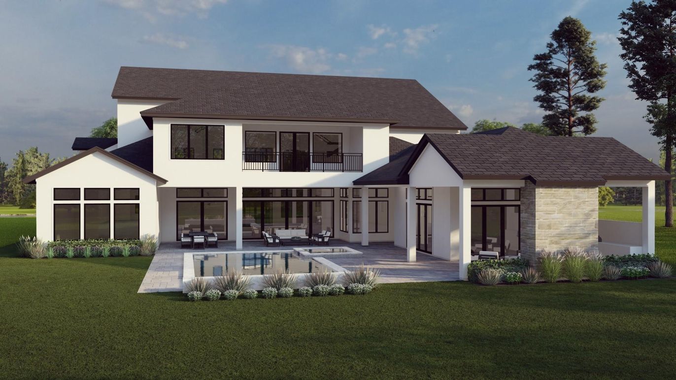 Backyard, Exterior, Facade, Pool, Farmhouse