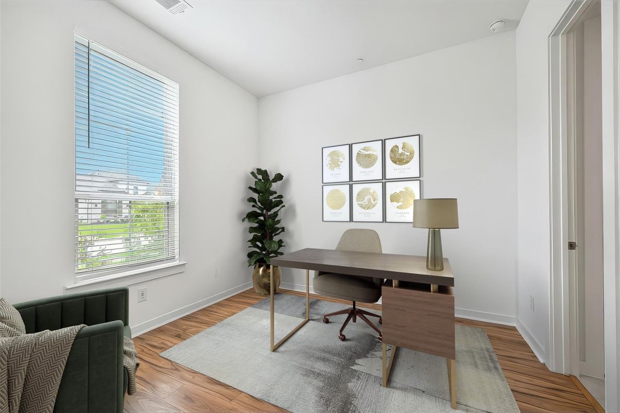 Home Office, Interior, Wood Texture Flooring