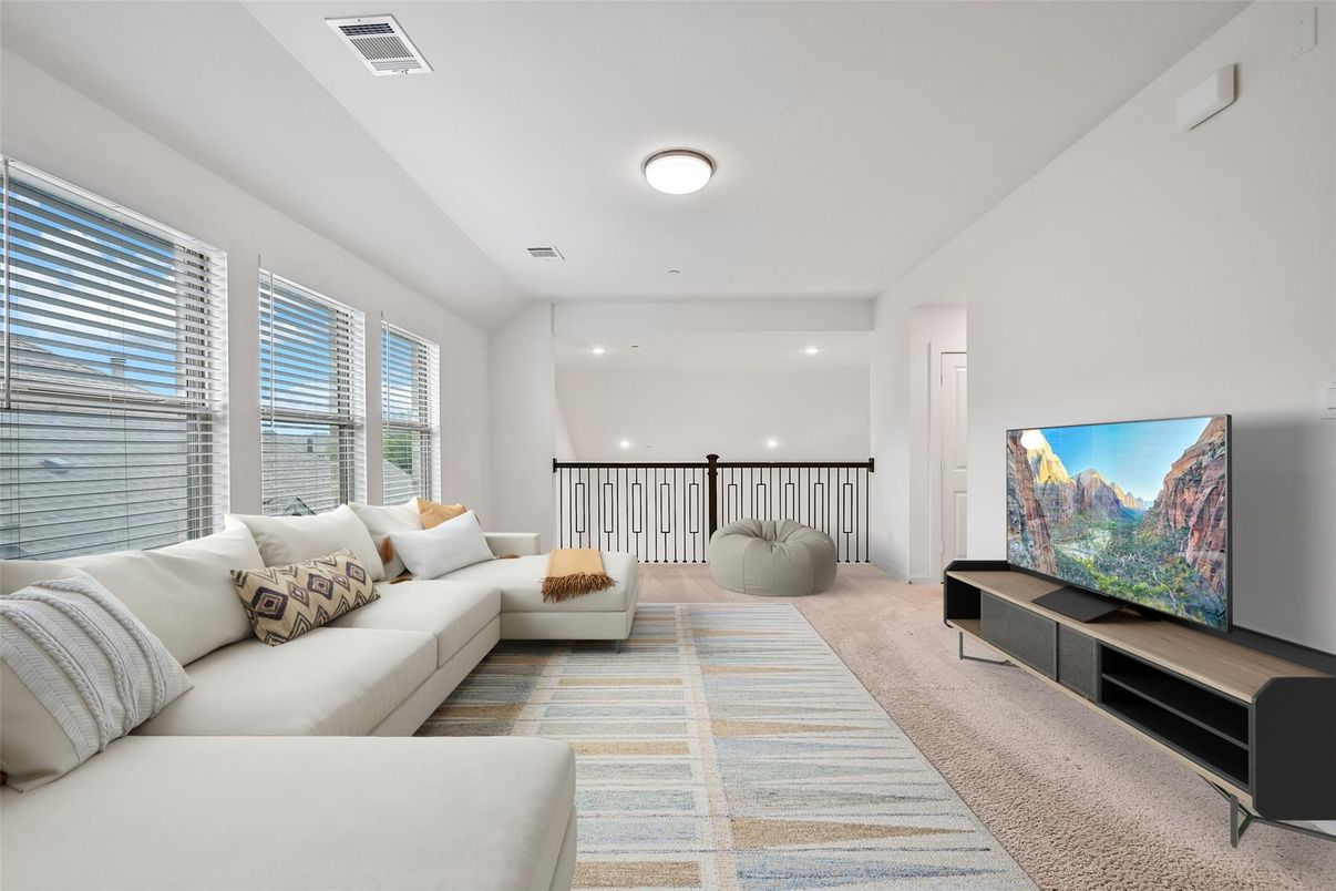 Interior, Living room, Recessed Lighting