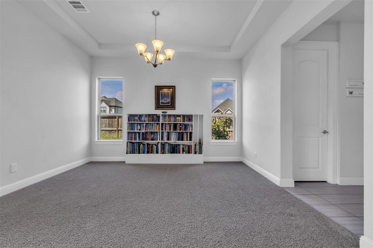 Chandelier, Empty room, Interior