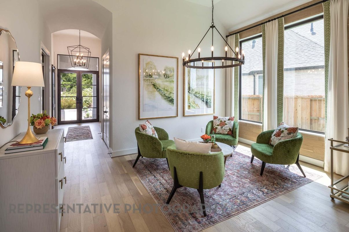 Chandelier, Interior, Living room, Pendant Lights, Wood Texture Flooring