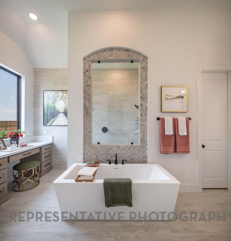 Bathroom, Free Standing Baths, Interior, Recessed Lighting