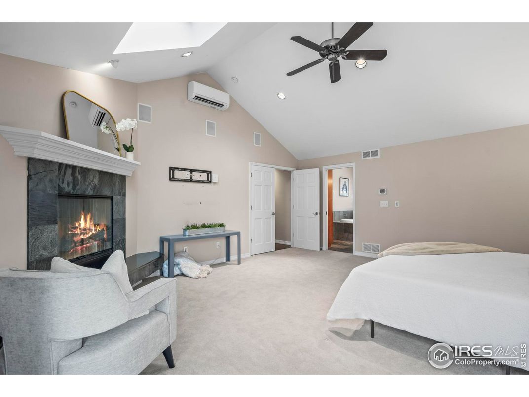 Bedroom, Fireplace, Interior, Recessed Lighting