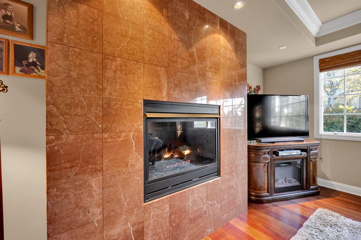 Fireplace, Interior, Recessed Lighting, Wood Texture Flooring