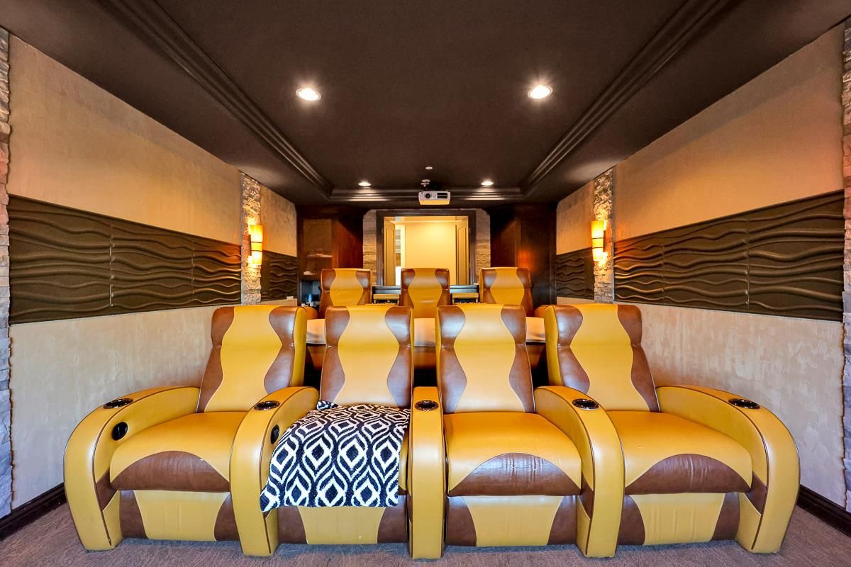 Home Theatre Room, Interior, Projection Screen, Recessed Lighting, Theatre Room