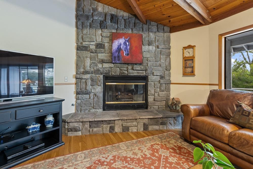 Fireplace, Interior, Stone Walls, Wooden Beams, Wooden Ceilings, Wood Texture Flooring