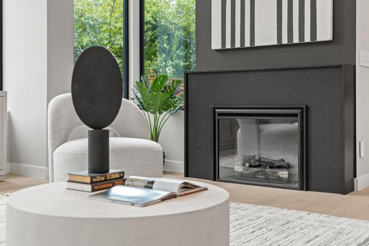 Fireplace, Interior, Wood Texture Flooring