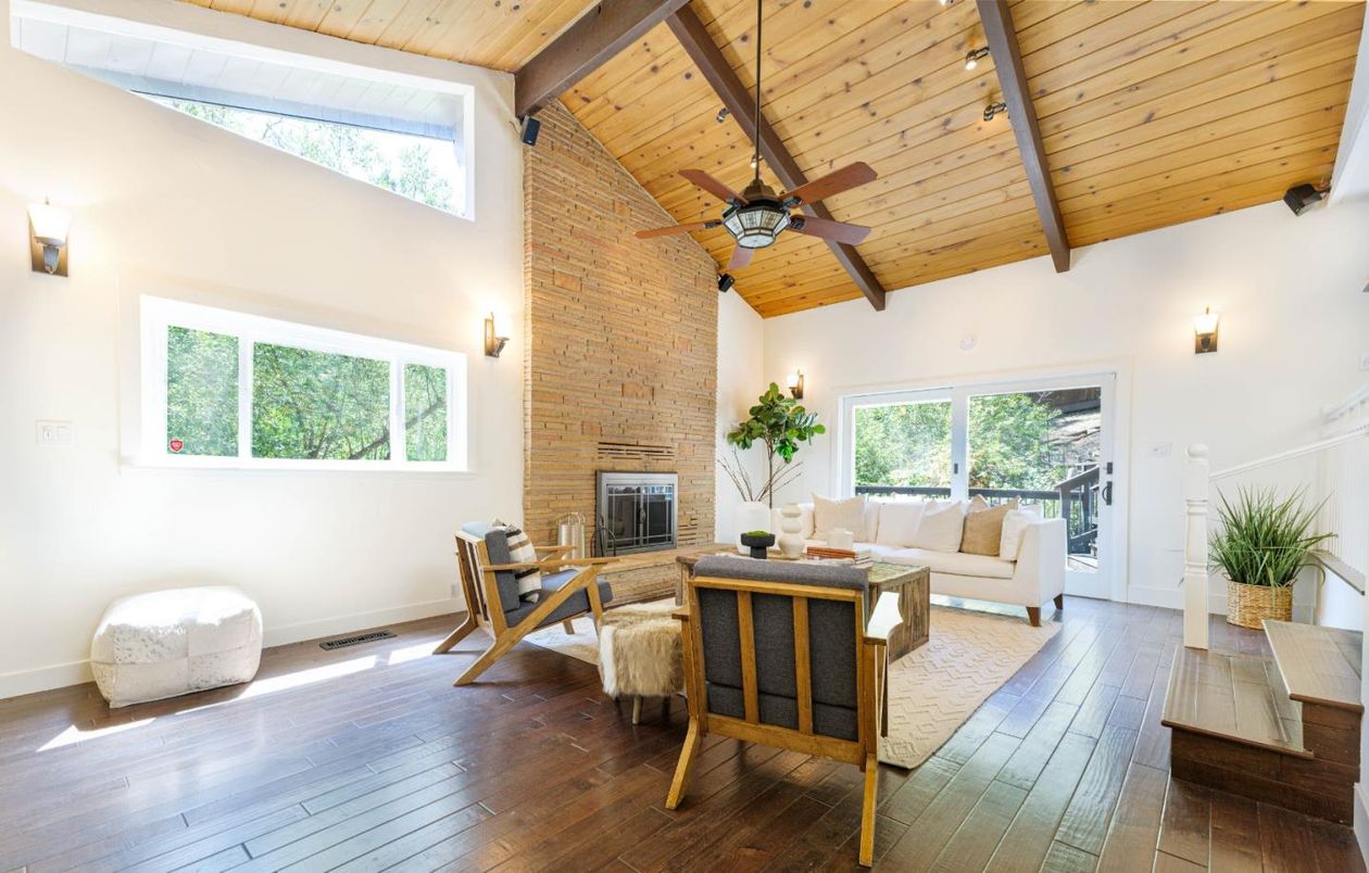 Fireplace, Interior, Living room, Stone Walls, Wooden Beams, Wooden Ceilings, Wood Texture Flooring