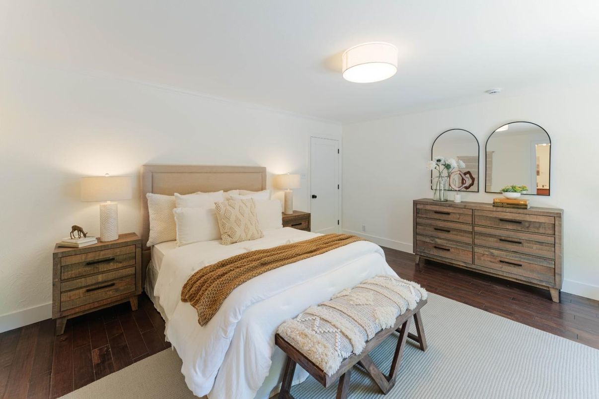 Bedroom, Interior, Wood Texture Flooring