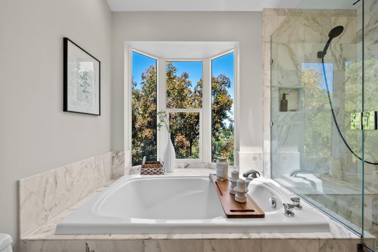 Bathroom, Glass Shower, Interior, Marble Walls
