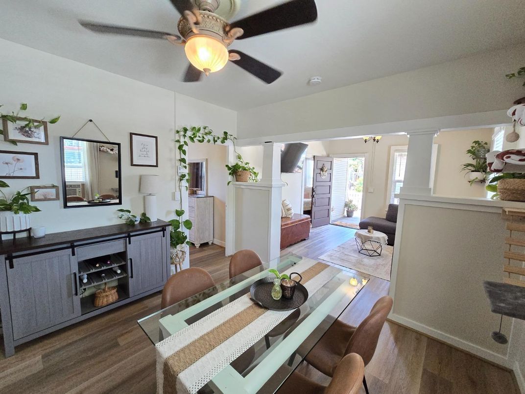 Dining room, Interior, Wood Texture Flooring