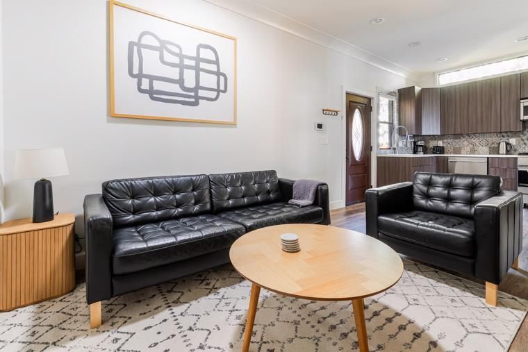Dining room, Interior, Kitchen, Recessed Lighting, Stainless Steel Appliances, Wood Texture Flooring