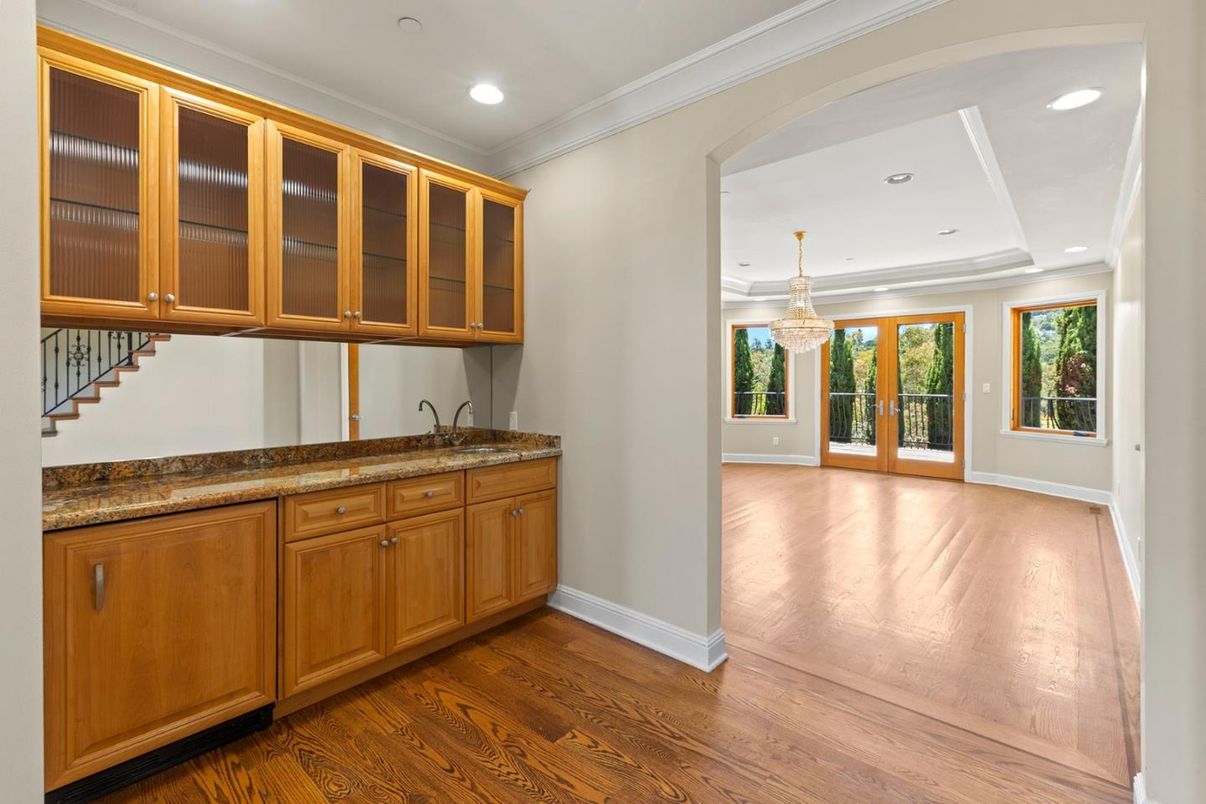 Chandelier, Interior, Recessed Lighting, Wood Texture Flooring