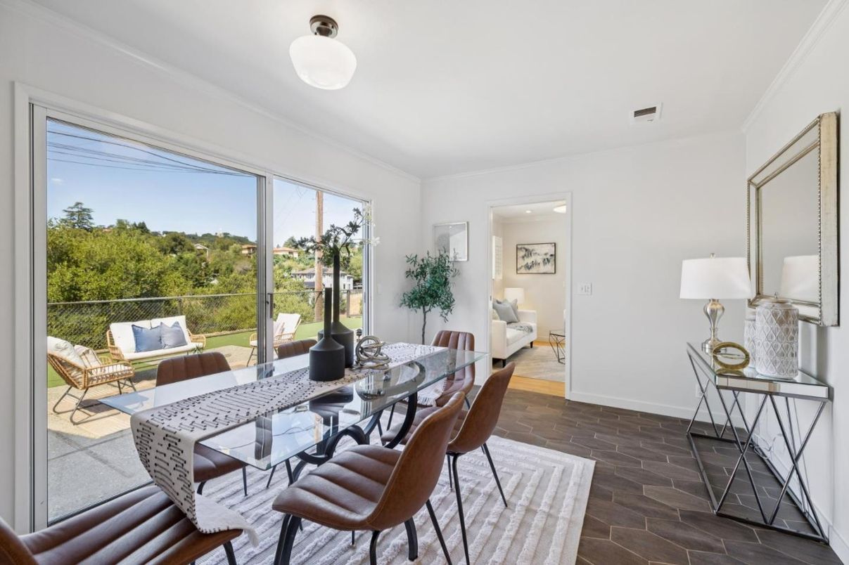 Dining room, Interior, Wood Texture Flooring