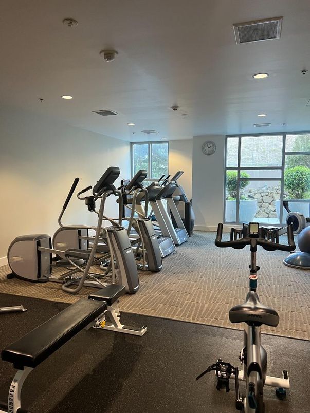 Fitness Equipment, Gym, Interior, Recessed Lighting