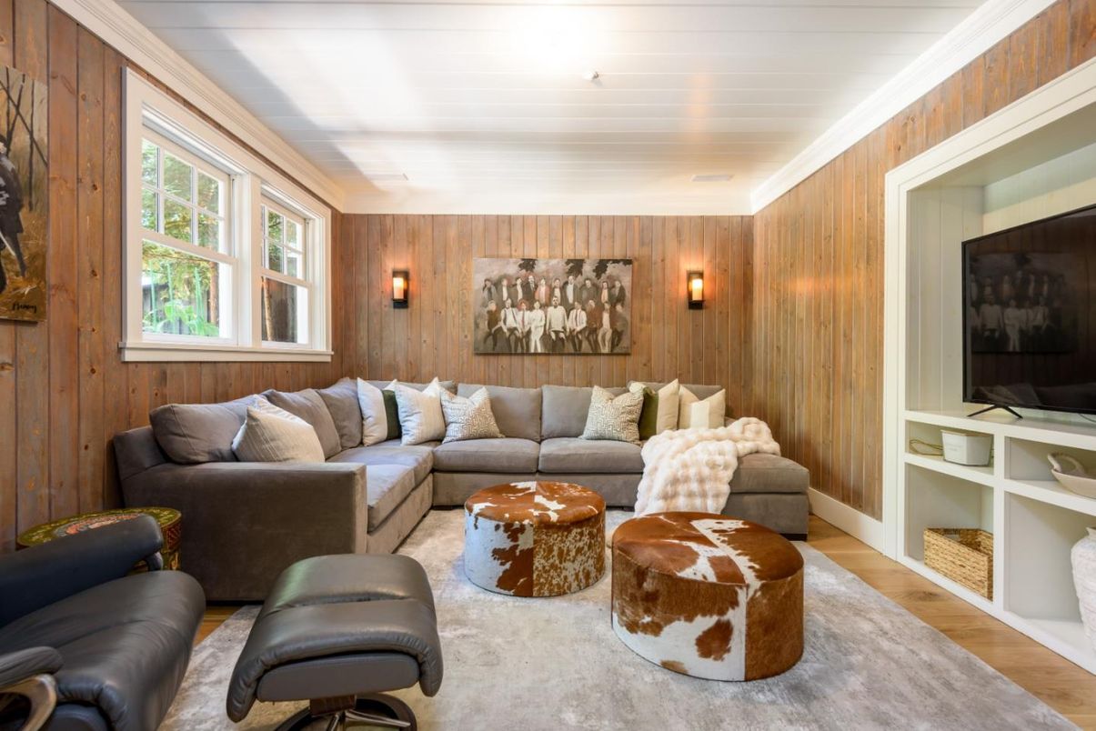 Interior, Living room, Wood Texture Flooring, Wooden Walls