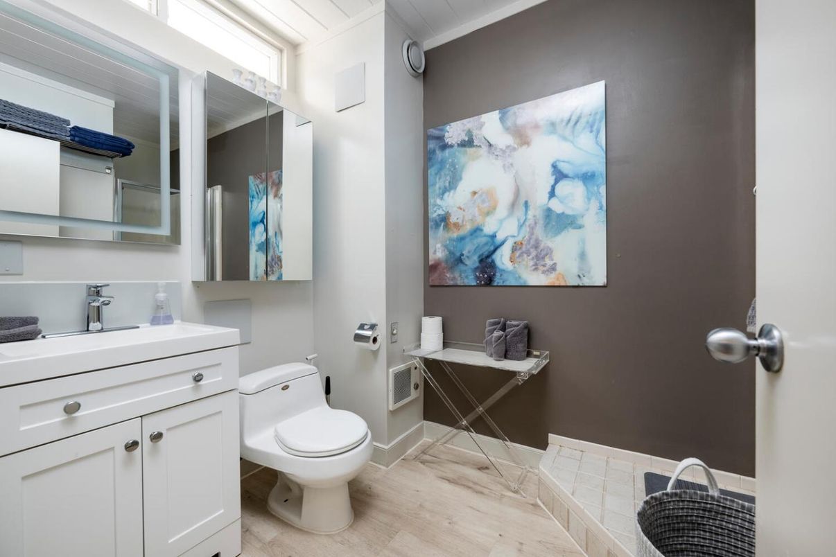 Bathroom, Interior, Wood Texture Flooring