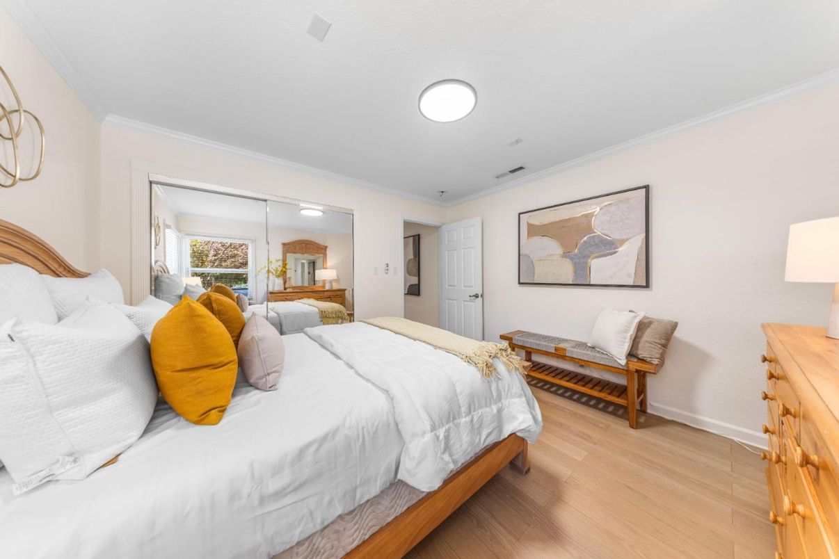 Bedroom, Interior, Wood Texture Flooring