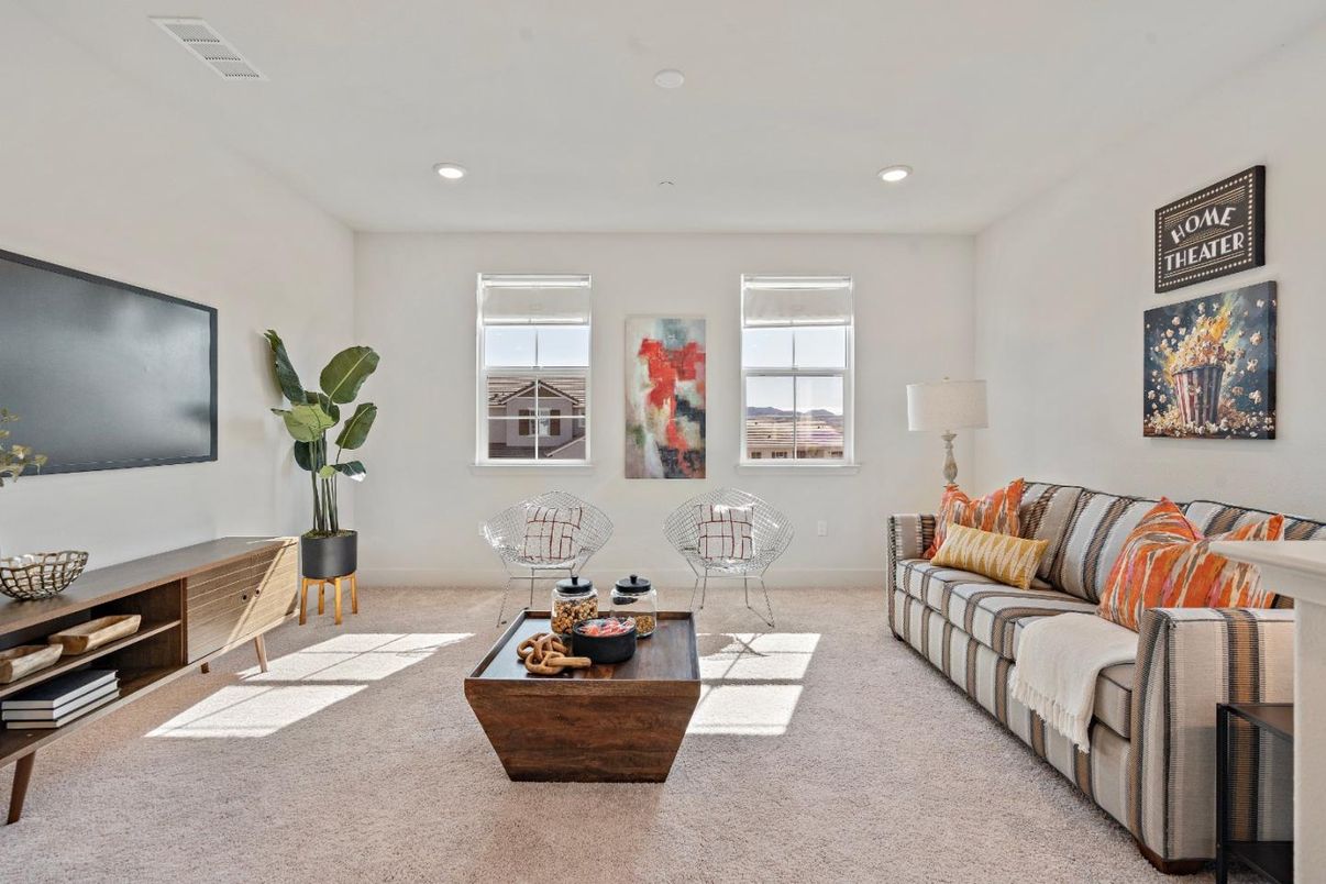 Interior, Living room, Recessed Lighting