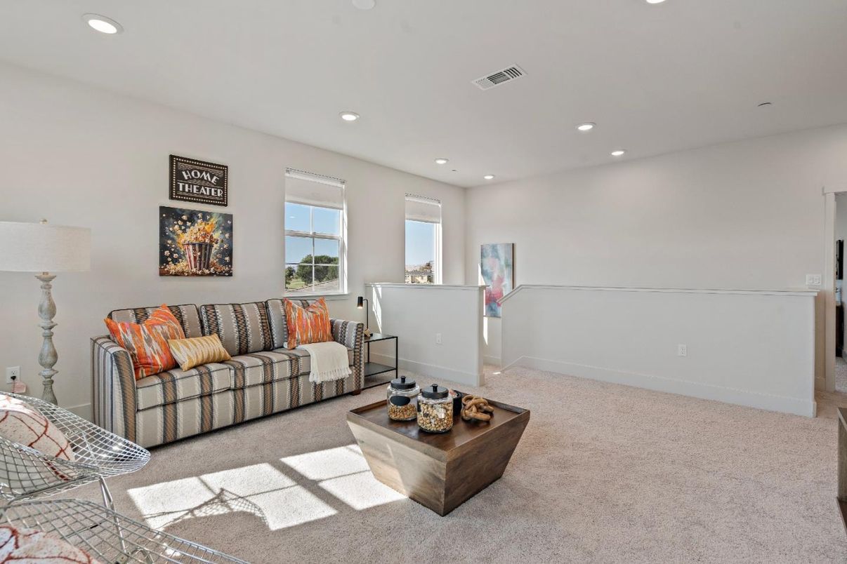 Interior, Living room, Recessed Lighting