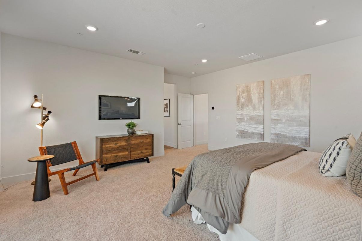 Bedroom, Interior, Recessed Lighting