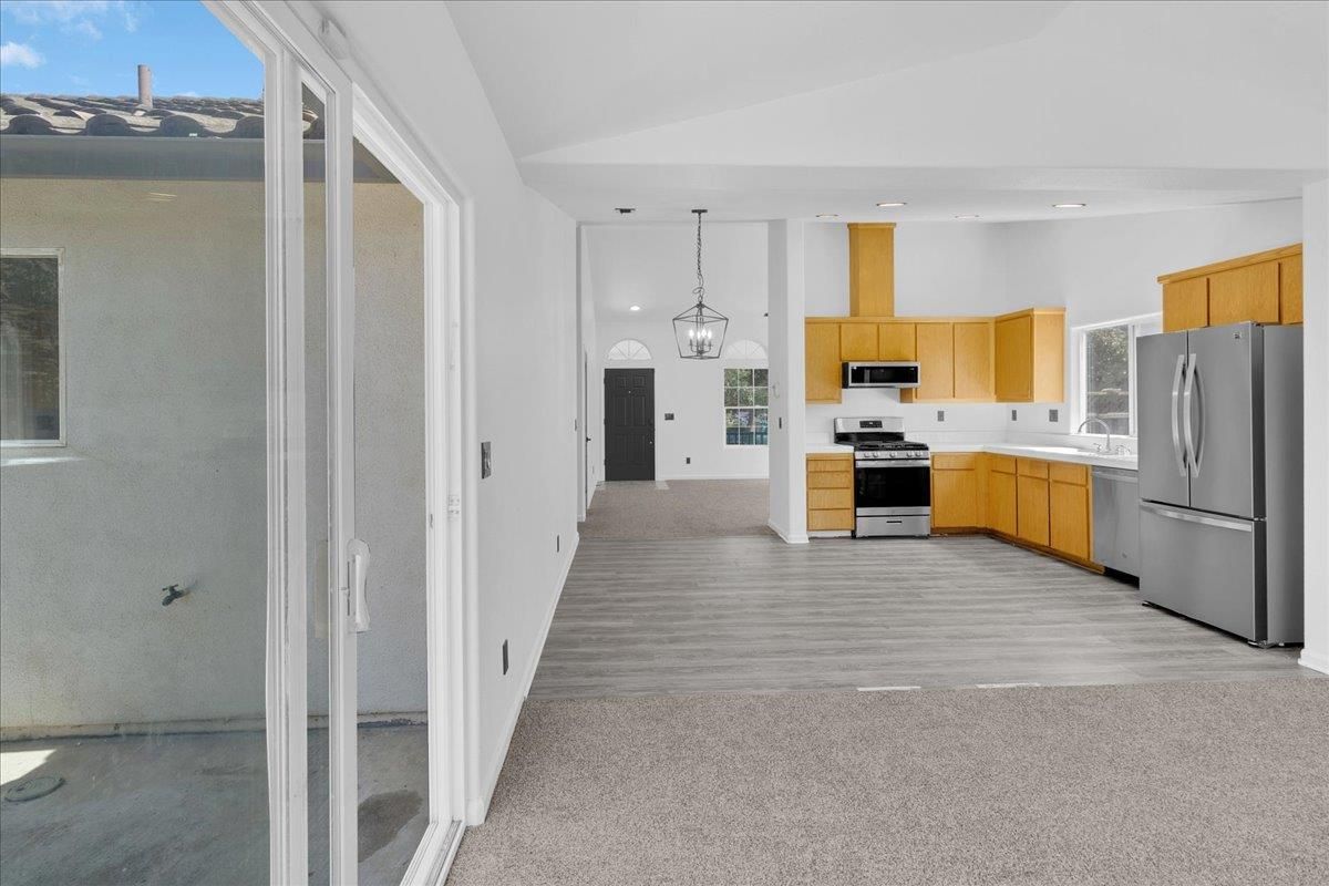 Interior, Kitchen, Pendant Lights, Recessed Lighting, Stainless Steel Appliances