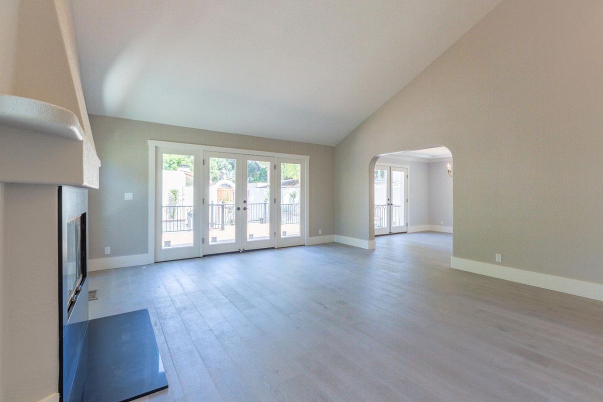 Empty room, Fireplace, Interior, Wood Texture Flooring