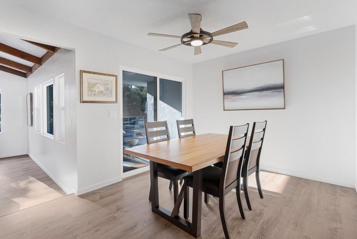 Dining room, Interior, Wooden Beams, Wood Texture Flooring