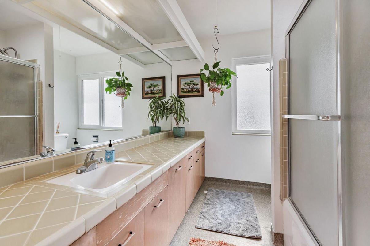 Bathroom, Glass Shower, Interior, Tile Countertops