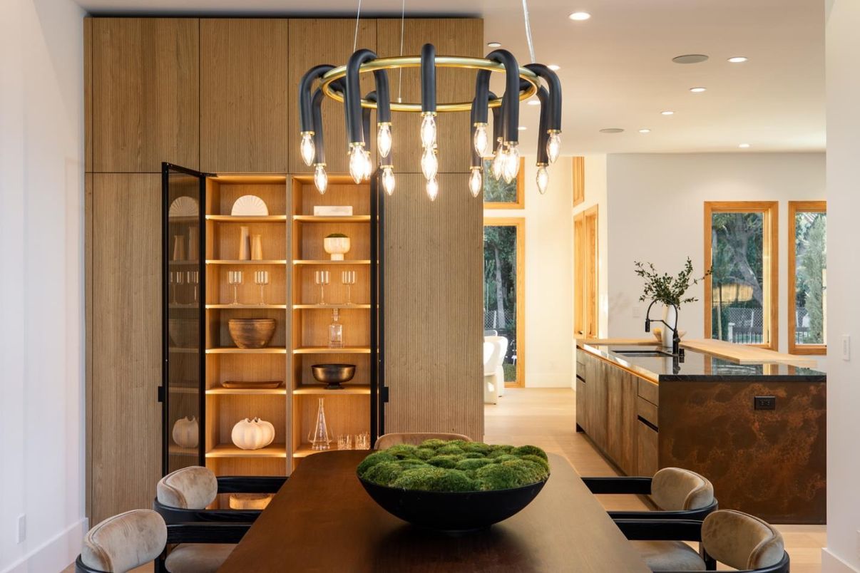 Interior, Pendant Lights, Recessed Lighting, Wood Texture Flooring