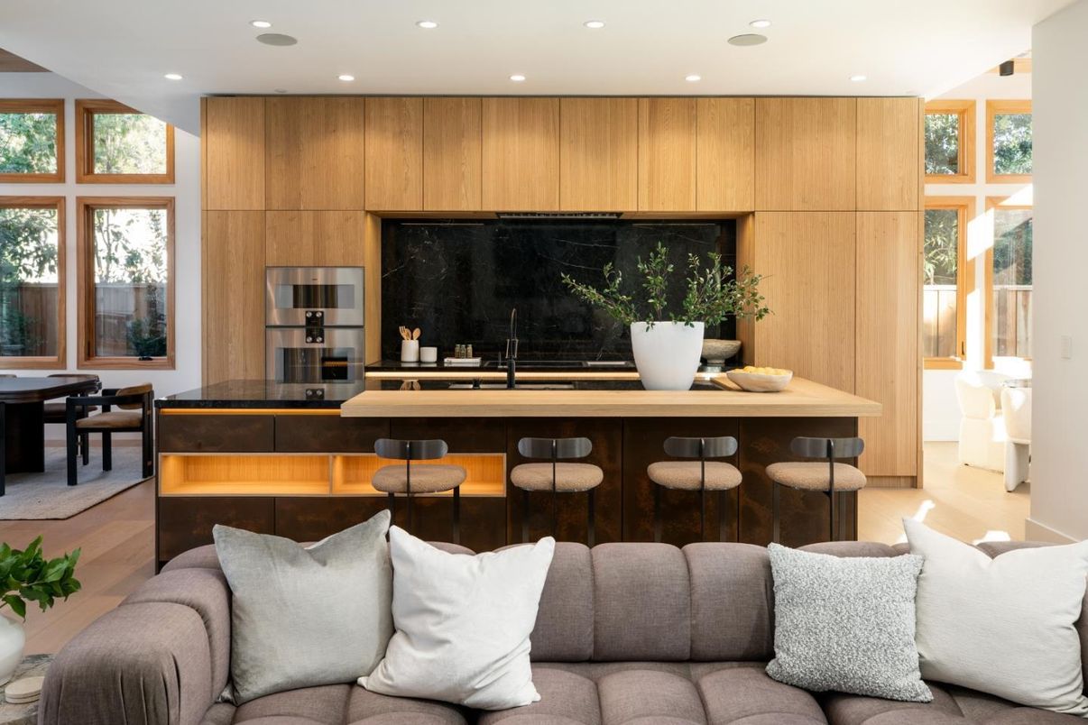 Dining room, Interior, Kitchen, Living room, Recessed Lighting, Stainless Steel Appliances