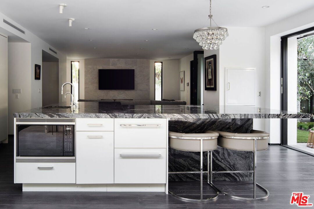 Chandelier, Interior, Kitchen, Recessed Lighting, Wood Texture Flooring
