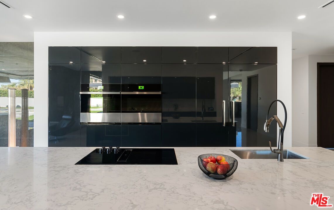 Interior, Kitchen, Marble, Recessed Lighting, Stainless Steel Appliances