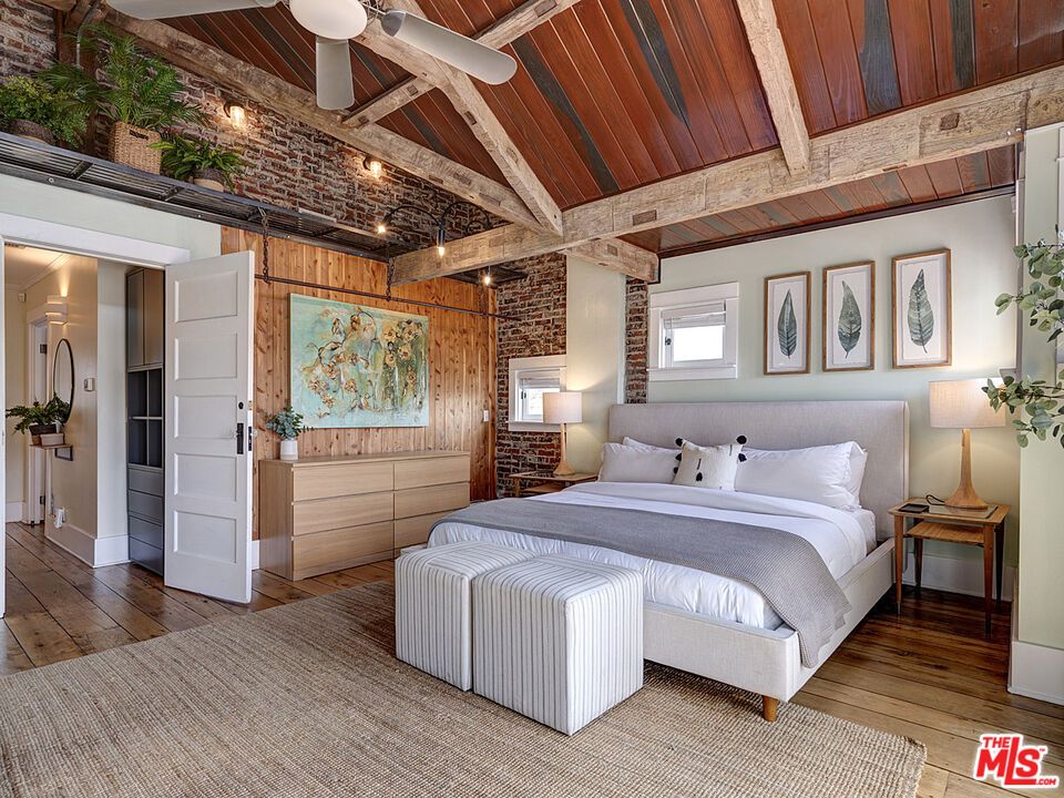 Bedroom, Interior, Stone Walls, Wooden Beams, Wooden Ceilings, Wood Texture Flooring, Wooden Walls